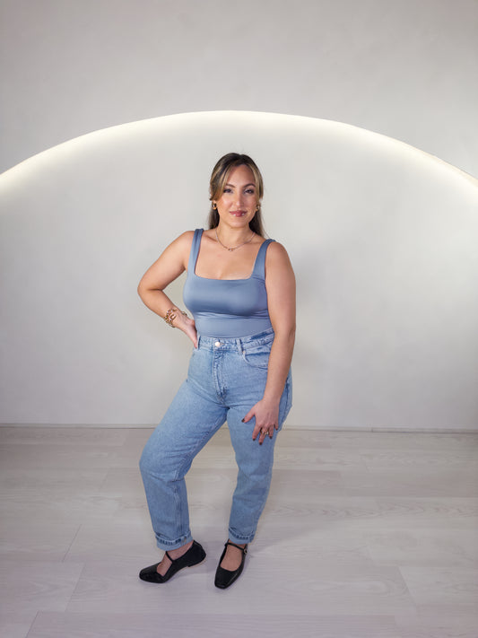 Dusty Blue Basic Top