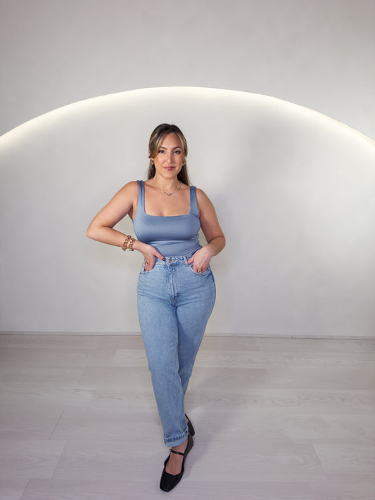 Dusty Blue Basic Top